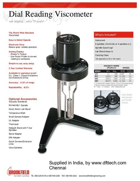 brookfield viscometer rvt chart